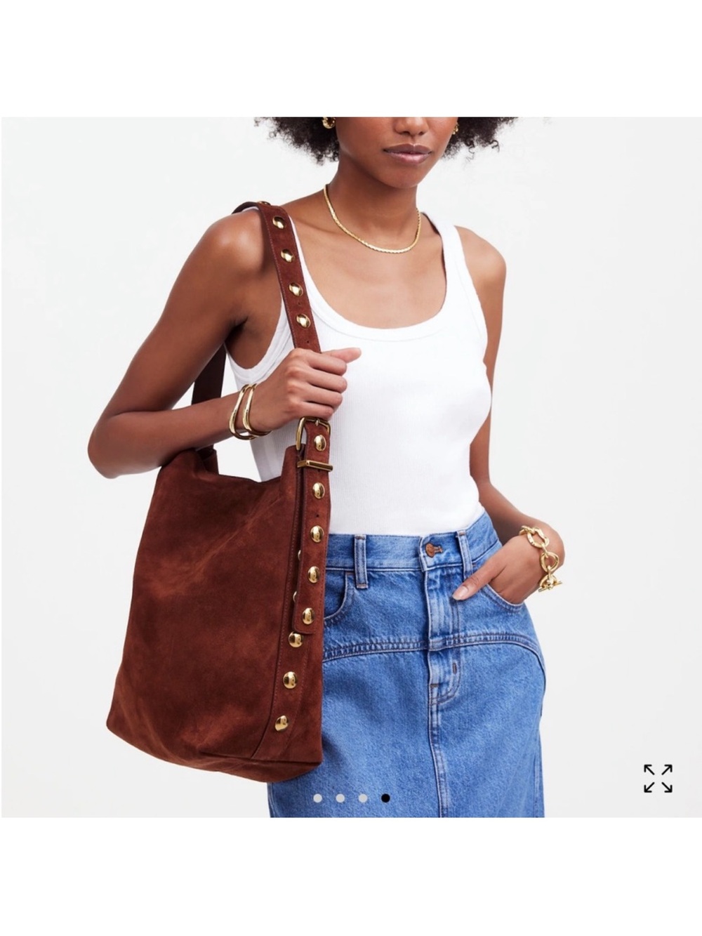 Madewell Suede Studded Tote